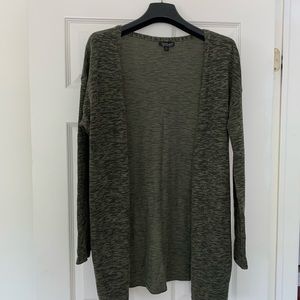 Topshop cardigan, in a marled green/black.